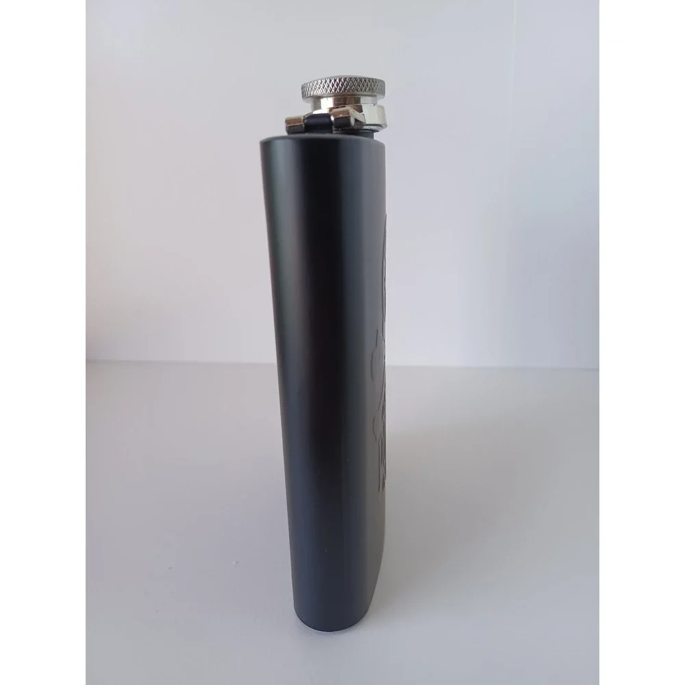 Pick Your Poison Halloween Black Skull Flask Drinkware